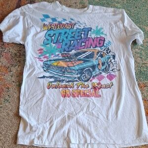 Retro Vintage style Street Racing Graphic T-Shirt size Small men/womens